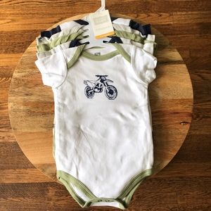 Hudson Baby Olive Dirt Bike 5 Bodysuits